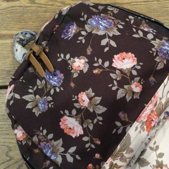 Black Floral/Pink Floral Heritage Mid-Volume Backpack - Picture 3 of 12